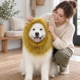thumbnail image 5 of Dog Lion Mane Costume Halloween Pet Headwear With Ears And Tail Plush Mane Hat For Medium Large Dogs Party Photo, 5 of 5