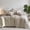 Light Brown/White, variant on JOLUSERE 100% Washed Cotton Duvet Cover Queen Set, 3-Piece Breathable Comforter Cover(Sage Green & White Striped)
