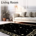 thumbnail image 2 of ODIKA 6'x9' Machine Washable Non-Slip Area Rug, Constellation Tree Skirt with Celestial Embellishments High Traffic Rug, Black, 630841, 2 of 7