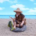 thumbnail image 5 of Pequeño pescador de resina artesanal, bonsái de paisaje en miniatura, 5 of 5