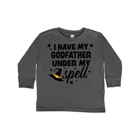 

Inktastic I Have My Godfather Under My Spell with Cute Witch Hate Gift Toddler Boy or Toddler Girl Long Sleeve T-Shirt