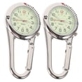 thumbnail image 1 of HLONK 2pcs Clip-on Quartz Watch Backpack Belt Fob Watch with Fluorescent Dial (White), 1 of 7