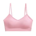 thumbnail image 4 of wcjm Pink Large Size Gathered Non Ring Women's Underwear Thin Of Threaded Sports Yoga Anti Bra Comfortable Bottoming Beauty Tank Tops, 4 of 4