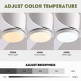 thumbnail image 2 of HOOMEDELIER 52" Modern Reversible Ceiling Fan with Light Remote/App Control,3-Blade Dimmable Flush Mount Ceiling Fan for for Bedroom, Living Room-White, 2 of 9