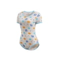 thumbnail image 5 of CutiePlusU Cotton Button Crotch Adult Onesie Romper Bodysuit Pajamas- Cutie Little Bear Print Grey S, 5 of 6