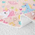 thumbnail image 5 of Castle Fairy Unicorn Letter L Twin Quilt Set,Cartoon Animal Twin Coverlet Set for Girls, 5 of 7