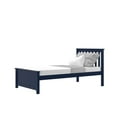 thumbnail image 3 of Carousel Twin Bed Frame, Solid Wood Classic Platform Bed with Headboard, Blue, 3 of 7