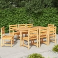 thumbnail image 1 of vidaXL 9 Piece Garden Dining Set Solid Wood Teak, 1 of 5