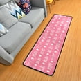 thumbnail image 3 of Dreamtimes XOXO Phrase Hearts Hallway Runner Rug 2'x6' Kitchen Rug with Rubber Backing Pink Background Non Slip Entryway Rug Runner Washable Soft Area Rug for Hallway Bedroom Kitchen Decor, 3 of 6