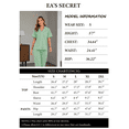 thumbnail image 5 of EA'S SECRET 100% Cotton Pajamas for Women Set Short Sleeve Sleepwear Cotton Capri Pajamas Pjs with Pockets Button Up Loungewear Sets(Sage Green,L), 5 of 7