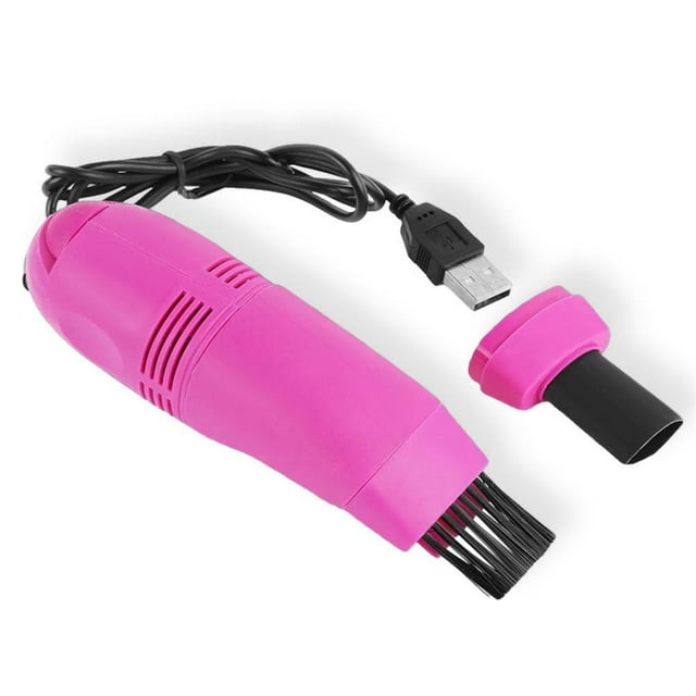 Yuarrent Máquina de limpieza de teclado alimentada por USB, portátil, portátil, dormitorio, coche, aspiradora, colector de polvo, suministros para Suministros de limpieza para el hogar Rosa roja Yuarrent HA059640-04