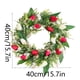 thumbnail image 4 of Guirnalda floral artificial de tulipanes y follaje para la puerta principal, ideal para decorar el porche o el jardín. Corona floral realista para la entrada, la pared o la chimenea., 4 of 5