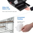 thumbnail image 3 of Bestpet 39-inch Roof Top Large Flight Parrot Bird Cage Accessories, Black, Metal, 3 of 7