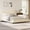 Beige, variant on Huisuilinss Twin Bed Frame With Upholstered Headboard,Full Size Low Profile Platform Bed With Soft Boucle Fabric,Wooden Slats,Noise Free,No Box Spring Needed,Queen Size Bed Frame