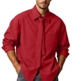 thumbnail image 3 of Zenithor Men's Long Sleeve Point Collar Shirts, Wrinkle-Resistant Button-Down Tops with Removable Tie, Smart Casual Business Dress Shirts, M-5XL, 3 of 9