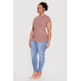 thumbnail image 3 of Women's Plus Size Side Ruched Tee, 3 of 4