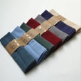 thumbnail image 2 of 7Pcs Cotton Linen Cloth Table Napkin Polyester Handkerchief Cloth Tea Towel Dinner Party Xmas Solid Cup Dishes Napkins Table Decorative, 2 of 7