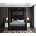 thumbnail image 4 of Pemberly Row Contemporary Soft Black Velvet Queen Bed - 70.5"W x 89"D x 87"H, 4 of 6