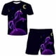 thumbnail image 1 of Ropa bonita de unicornio para niños, conjunto de 2 piezas con estampado de unicornio + Pantalones cortos, ropa de pantalón, traje de manga corta para bebés y niños pequeños, traje 5T Gao Jinjia LED, 1 of 2