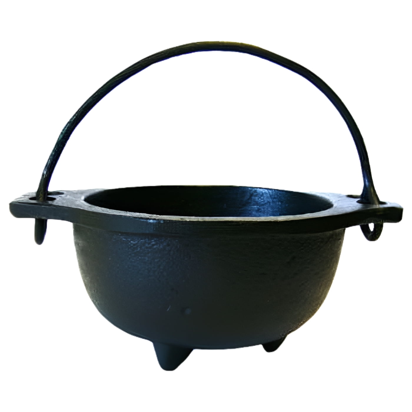 Cast Iron Cauldron w/ Handle 4" Diam Outer 2.5" Inner Diam