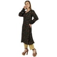 thumbnail image 5 of Moomaya Printed Full Sleeve A-Line Kurti For Women Crinkle Rayon Designer Indian Ethnic Blouse, 5 of 7