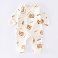 thumbnail image 2 of CAUYDY Baby Girl Gift Newborn Sleepers Preemie Clothing 3-6M 9-12M 18-24M Long Sleeve Romper Fall Winter Infant Girls Soft Pajamas Toddler Bodysuit Sizes 0-1 Months,Grey, 2 of 4