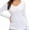 White, variant on Women Shirts V Neck Long Sleeve Tops T-Shirt Basic Tees