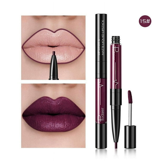 XWSHYW Lápiz Labial Juego de Lápices Labiales y Delineadores de Labios Líquidos, Lápices Labiales Líquidos Mate Aterciopelados, Delineador de Labios, 10 Ml