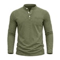thumbnail image 4 of VgaVtl Long Sleeve Tshirts for Men Cotton Fall Winter Casual with Pocket Loose Tops for Men Plain Button Vintage Henley, 4 of 8
