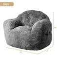 thumbnail image 3 of Historyli Compact Bean Bag Chair for Adults, Space-Saving Lounge Chair with Ergonomic Backrest & Wide Armrest, High Density Foam Filler, for Apartment, 3 of 7