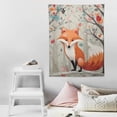 thumbnail image 4 of ONETECH Forest Friends Tapestry, Abstract Winter Graphic with Fox and Botanical Items, Fabric Wall Hanging Decor for Bedroom Living Room Dorm,30x40 Inch, Dust Salmon, 4 of 7