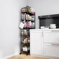 thumbnail image 2 of Rolling Storage Cart with Wheels Metal Mobile Shelving Unit Organizer Kitchen Utility Cart for Office Bathroom Kitchen Laundry Room Narrow Places (es), 2 of 9
