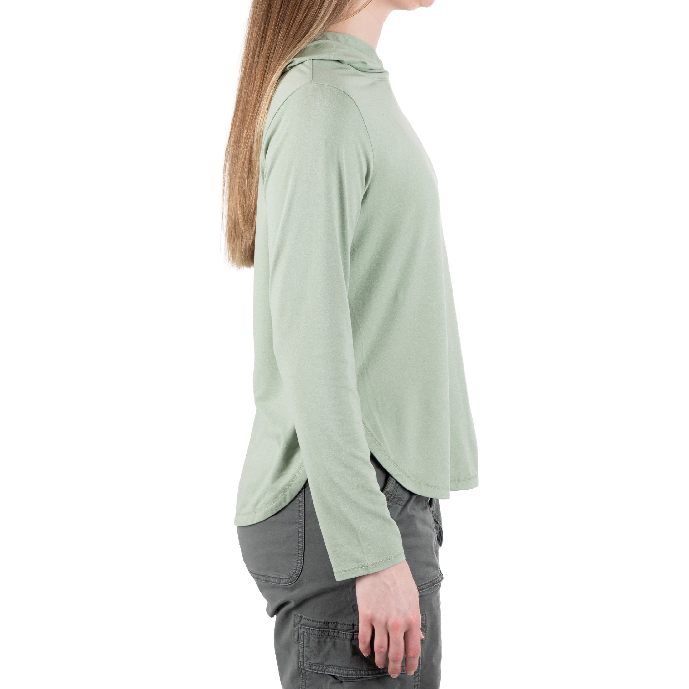 Realtree Women's Long Sleeve Performance Fishing Hoodie, Heathered Mint, S