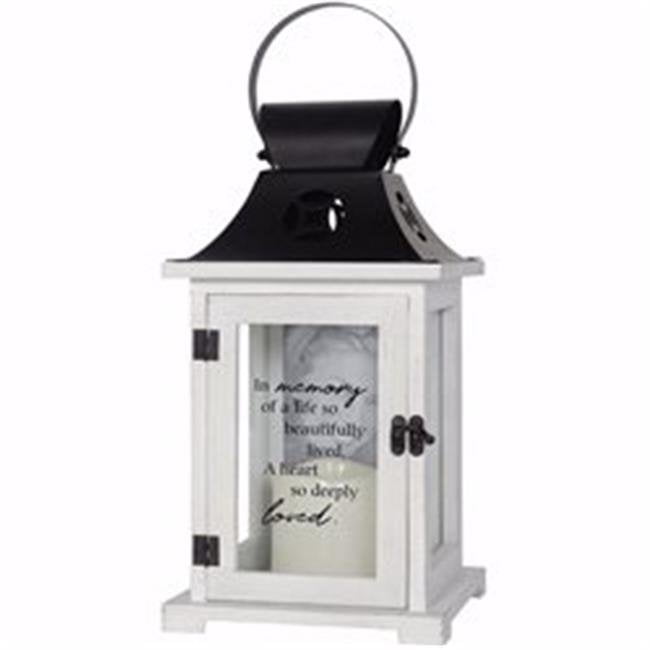 Carson Home Accents 158301 In Memory of Lantern with LED Candle & Timer
