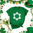 thumbnail image 4 of LEKWK St Patricks Day Shirt Women Clover Mandala Art Casual Tops Short Sleeve Basic Tees Crew Neck Geometric Flower Spring Clothing, 4 of 7