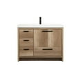 thumbnail image 3 of Elegant Decor Wyatt 42" Aluminum MDF Single Bathroom Vanity in Natural Oak, 3 of 8