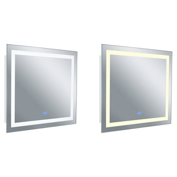 CWI Lighting Abril Rectangle Matte White LED 40 in. Mirror