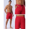 thumbnail image 5 of DARING DIVA Men's Elastic Waist Drawstring Surfing Board Shorts 30 Red, 5 of 6