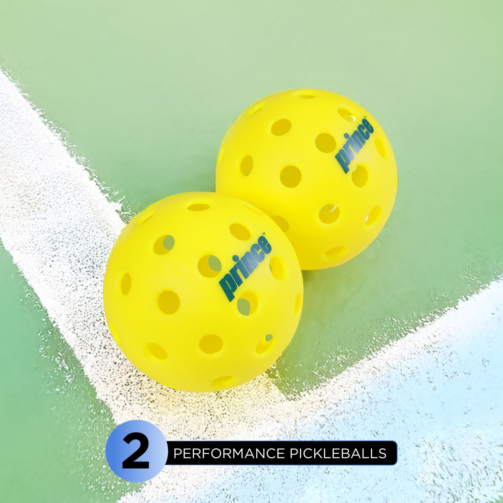 Prince Pickleball 5 Piece Fiberglass Paddle Set with Bonus Clear Backpack, Blue Includes 2 Paddles, 2 Outdoor Pickleballs & Carry Bag
