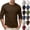 Brown, variant on Zpzdpjkx Men Crew Neck 3/4 Sleeve Pullover Pocket Solid Color Soft Comfy Basic Daily Vacation Wear Sweatshirt for Mens