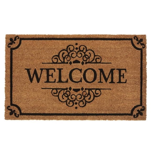 Achim PCM1830PR6 18 x 30 in. Printed Coir Door Mat, Prestige