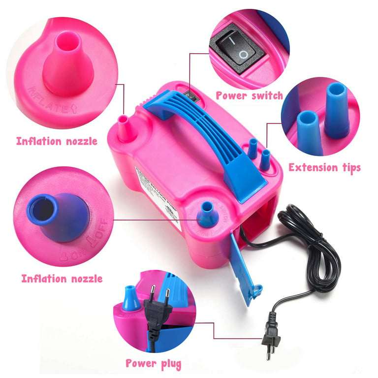 DIKTOOK Portable Electric Air Balloon Inflator Pump Kit Blower Machine for  All Balloons Party 