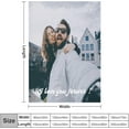 thumbnail image 4 of Fathers Day Personalised Gifts from Daughter Son-Custom Blanket with Photo Text-Customised Blankets-Multiple Colors Sizes Soft Flannel Blankets-Gifts for Dad Mum Grandma Grandfather, 4 of 6