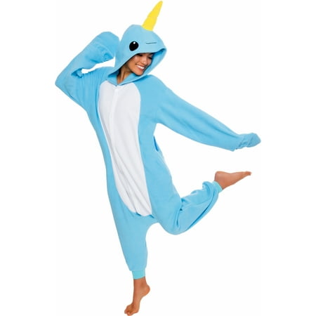 SILVER LILLY Unisex Adult Plush Narwhal Animal Cosplay Costume Pajamas - Walmart.com