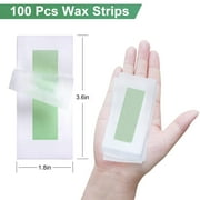 Charmonic 100pcs Natural Facial Wax Strips Hypoallergenic Hair Removal Waxing Kit for All Skin Types