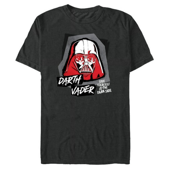 Star Wars Darth Vader Helmet Give Yourself to the Dark Side - Short Sleeve Blended T-Shirt for Adults - Customized-Dark Heather
