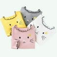 thumbnail image 5 of XBASW Kids Baby Girls Cat Printed Shirt Pullover Long Sleeve T-Shirt Basic Half Turtleneck T-Shirt Knit Tops For 2-8t, 5 of 5