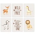 thumbnail image 1 of Koyal Wholesale Burlap, Wild and Free, Dream Big Little One, Lion, Zebra, Giraffe, Nursery Room Hanging Wall Art, 1 of 3