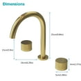 thumbnail image 2 of YZZY Double Handle Bathroom Sink Faucet 3-Hole Modern Gold Widespread Vanity Basin Faucet, 2 of 5