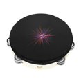thumbnail image 4 of 10 Inch Handheld Tambourine Double Row Jingle Drum Percussion Instrument Adult Church KTV Party Dance Music Instrument, 4 of 5